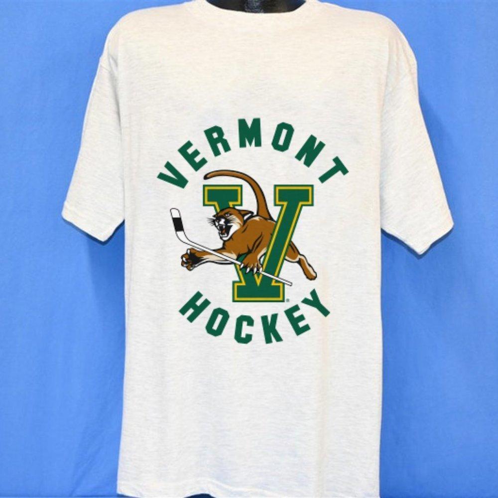 University Of Vermont Logo Hockey Vermont Hockey Vermont Shirt Tee - Picture 1 of 4
